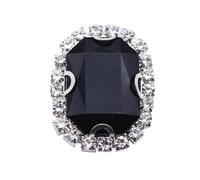 Botones 5 uds 25 * 33,0 MM diamantes de imitación rectangulares botones de costura de cuatro agujeros accesorios decorativos for prendas DIY(Color 37)