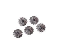 Botones 5 uds. De botones de costura de 25mm, botones de camisa con diamantes de imitación brillantes, accesorios de ropa(Black)