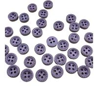 Botones 50 botones de colores mini 10 mm con 4 agujeros, hilo punteado, madera, accesorios ropa, decoración bodas y costura para bricolaje(Color 59)