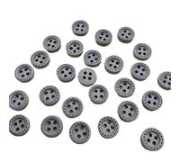 Botones 50 botones de colores mini 10 mm con 4 agujeros, hilo punteado, madera, accesorios ropa, decoración bodas y costura para bricolaje(Color 61)