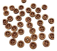 Botones 50 botones de colores mini 10 mm con 4 agujeros, hilo punteado, madera, accesorios ropa, decoración bodas y costura para bricolaje(Color 56)