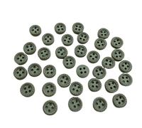 Botones 50 botones de colores mini 10 mm con 4 agujeros, hilo punteado, madera, accesorios ropa, decoración bodas y costura para bricolaje(Color 12)