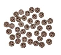 Botones 50 botones de colores mini 10 mm con 4 agujeros, hilo punteado, madera, accesorios ropa, decoración bodas y costura para bricolaje(Color 10)