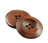 Botones 50 botones de madera 7 colores y 4 agujeros for coser, álbumes recortes, ropa, manualidades, chaquetas, suéteres, accesorios for(04,18mm)