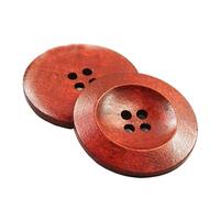 Botones 50 botones de madera 7 colores y 4 agujeros for coser, álbumes recortes, ropa, manualidades, chaquetas, suéteres, accesorios for(05,30mm)