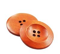 Botones 50 botones de madera 7 colores y 4 agujeros for coser, álbumes recortes, ropa, manualidades, chaquetas, suéteres, accesorios for(03,25mm)
