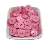 Botones 50 botones redondos de resina 12,5 mm con doble ojo for coser, for manualidades, álbumes recortes, multicolor Plastico(Color 8)
