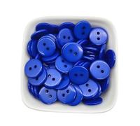 Botones 50 botones redondos de resina 12,5 mm con doble ojo for coser, for manualidades, álbumes recortes, multicolor Plastico(Color 03)