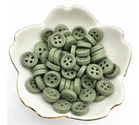 Botones 50pcs 10mm 4hole Mini Color Kids Buttons Wood Buttons Clothing Wedding Decoration Sewing Accessories(12)