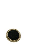 Botones 6 Unids/lote De Tela A Cuadros Tweed, Botones Vintage Metal Cubiertos, Caña, Cárdigan Costura Retales, Ropa(Noir,21mm)