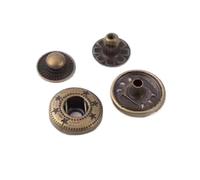 Botones a presión, botones de cierre a presión de Metal, botón de costura para ropa Diy, bolsas de ropa, artesanía en cuero, Bronce, 50 juegos de 12,5mm(633)