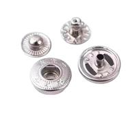 Botones a presión, botones de cierre a presión de Metal, botón de costura para ropa Diy, bolsas de ropa, artesanía en cuero, Plata, 100 juegos de 12,5mm(633)