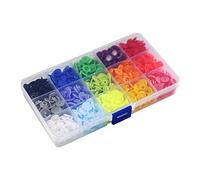 Botones a Presión, Broches de Resina Plástica T5, Snaps Plastico Colores, Botones Snaps Plástico, Adecuado para Ropa, 15 Colores 150 Juegos