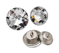 Botones a presión, cierres metálicos, botones de diamantes imitación 18 mm, 20, 22, 25 y 30 for ropa, sofá, manualidades, accesorios costura(25mm)