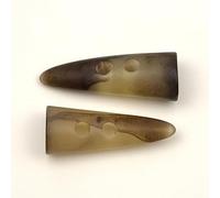 Botones biestado de cuerno de resina Paquete de 10 botones resina con forma diente cuerno, multicolor, 40/50/55 mm(Brown Coffee,50mm)