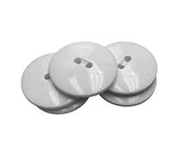 Botones Blancos y Negros - 6 Medidas - 2 Agujeros - Accesorio Costura - Fabricado y Enviado desde España (Blanco, 27 mm)