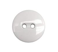 Botones Blancos y Negros - 6 Medidas - 2 Agujeros - Accesorio Costura - Fabricado y Enviado desde España (Blanco, 15 mm)