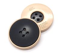 Botones, Botones, 6 Piezas de Costura Metal Resina 4 Agujeros for Ropa Abrigo Traje Accesorios Decorativos Hechos a Mano-Negro, 23 mm(Black,15mm)