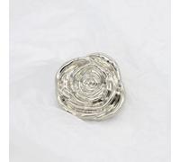 Botones Botones de abrigo de metal, 20 piezas Botones de rosa de metal con vástago, for ropa de mujer Cárdigans Abrigos Proyectos de artesanía(Silver,18mm)