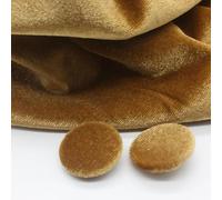 Botones, botones metálicos, Botones 10PCS 10-28MM Redondos de Tela Terciopelo Dorado Cubiertos con Vástago Metal for Ropa Manualidades Costura(Giallo,20mm)