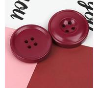 Botones, Botones, Nuevo 6 Piezas De Resina 4 Agujeros Accesorios Costura Tamaño Completo for Ropa Decorativos Hechos A Mano Bricolaje-Rojo Vino-15mm(Wine Red,28mm)
