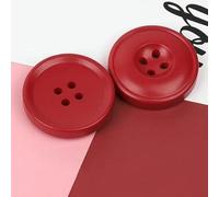 Botones, Botones, Nuevo 6 Piezas De Resina 4 Agujeros Accesorios Costura Tamaño Completo for Ropa Decorativos Hechos A Mano Bricolaje-Rojo Vino-15mm(Red,15mm)