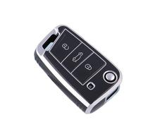 Botones Carcasa Compatible Con VW Para Golf 7 MK7 Para Tiguan MK2 1 Uds. Funda Para Llave De Coche, Funda Para Llave Remota Coche, Funda Protectora Para Llave, Funda Para Llave De Coche(A 3button)