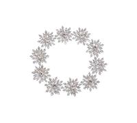 Botones Con Pedrería 10 botones de parte posterior plana con hebilla perla chapada, diamantes imitación for costura ropa, accesorio horquilla for decoración DIY(Rhinestone -Silver)