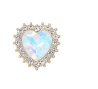 Botones Con Pedrería 10 Uds. De botón decorativo de corazón, placa flor Color, hebilla aleación, accesorios joyería, materiales diamantes imitación DIY(Color 1)