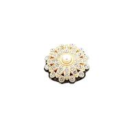 Botones con Pedrería 5 uds. De botones de costura 25mm, camisa con diamantes imitación brillantes, accesorios ropa(Golden)