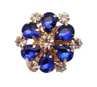 Botones Con Pedrería Botones de cristal metal 25 mm hechos a mano for chaqueta cárdigan con botón diamantes imitación y asa(Antique silver)