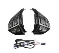 Botones Control Crucero Volumen Volante Compatibles Con Para ASX Para Outlander EX 2006 2012 Interruptor multifunción para Volante de Coche(Carbon grain)