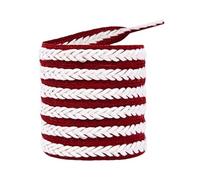 Botones, Cordones de orejas de trigo for mujer, adecuados for zapatos blancos pequeños, zapatos de lona, zapatos planos anchos de flores de algodón(Red White,100cm)