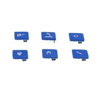 Botones Cubierta Panel Interruptor Cambio Marchas 6Pcs ABS para M3 F80 M4 F82 - Reemplazo Resistente y Estilizado para Conducción Manual (Azul)