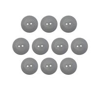 Botones de 1 pulgada (1 pulgada) 2 agujeros, 10 piezas, blanco, negro, transparente, botón de repuesto para manualidades de costura, perfecto para manualidades, abrigos, camisas, pantalones