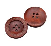 Botones de 4 agujeros de madera Natural for manualidades, accesorios de costura de ropa hechos a mano y manualidades decorativas, 10-25MM, 6 uds.(Color5,25MM)