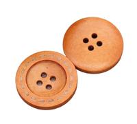 Botones de 4 agujeros madera Natural for manualidades, accesorios costura ropa hechos a mano y decorativas, 10-25MM, 6 uds Para Camisa(Color1,10MM)
