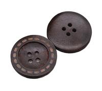 Botones de 4 agujeros madera Natural for manualidades, accesorios costura ropa hechos a mano y decorativas, 10-25MM, 6 uds Para Camisa(Color4,25MM)