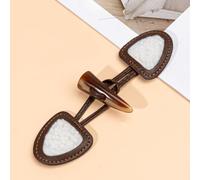 botones de abrigo de cuerno, Botones de cuero con forma cuerno for abrigo, chaqueta, marrón y café oscuro, 16 cm, paquete 3/6 pares(Brown,16CM 6 pair)