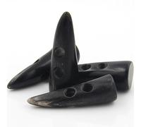 botones de abrigo de cuerno, Botones de palanca cuerno negros 52 mm con 2 agujeros for coser y tejer (paquete, 4 6 unidades)(6pcs)