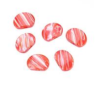 BOTONES DE ACRÍLICO CLAVIJAS DE AFINACIÓN PARA JUEGO DE DECORACIÓN DE GUITARRA (Patrón de piedra ovalada de color rojo oscuro)