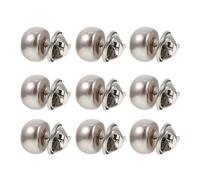 Botones de Chal Invisibles 10 Piezas Plata Pp Metal