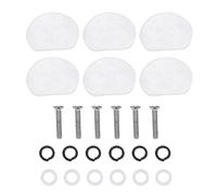 Botones de clavija de afinación de guitarra Material acrílico Clavijeros de máquina Botones Perillas Mango con virola y tornillo para guitarristas Principiantes Profesionales (perla blanca ovalada)