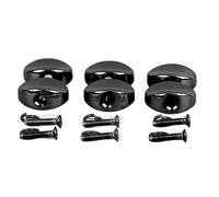 Botones de Clavija de Ajuste de Metal 6pcs, Perillas de Sintonizador de Guitar (BLACK)