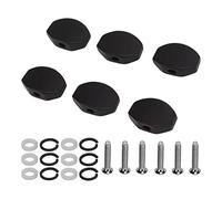 Botones de Clavijas de Ajuste de Guitarra de 6set Botón de la Máquina de Sintonizador de Metal ébano para la Guitarra Eléctrica Guicircle Semicircle Guitar Peg Buttoner Buttontuning Pegs (plaza