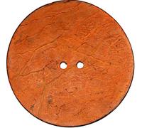 Botones de coco teñidos, 15, 20, 25, 30, 40, 50 mm, en el juego de 12 unidades, botones naturales azules, verdes, rojos, amarillos, naranjas, morados (naranja, 50 mm)