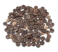 Botones de coconet redondos naturales 2 agujeros, herramientas for coser, accesorios hechos a mano, álbum recortes, manualidades boda, botón madera DIY, 11mm, 100 Uds Para Camisa(18mm)