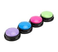 Botones de Comunicación para Perros Grabables, Sonido Claro 30S, Botón de Grabación para Hablar, Juego de 4 para Perros, Gatos, Mascotas, Material ABS, Multifuncional para Entrenamiento,