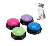 Botones de Comunicación para Perros, Paquete de 4 Botones de Grabación de Voz a Color, Botones para Perros para Entrenamiento de Comunicación de Mascotas, Botones de Grabación de 30 Segundos, Botones