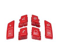 Botones de control del volante de dirección Diseño deportivo Juego de reemplazo de material ABS premium para 1 3 E90 E92 E93 M3 E81 E82 E87 E88 X1 E84 6 PCS (Rojo)